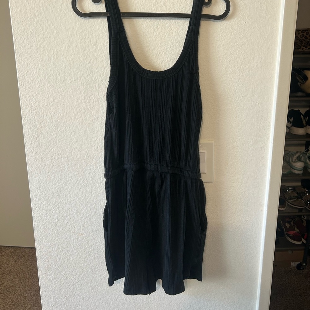 Vitamin A Black Ribbed Sleeveless Top